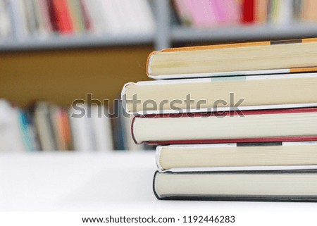 Books on the table