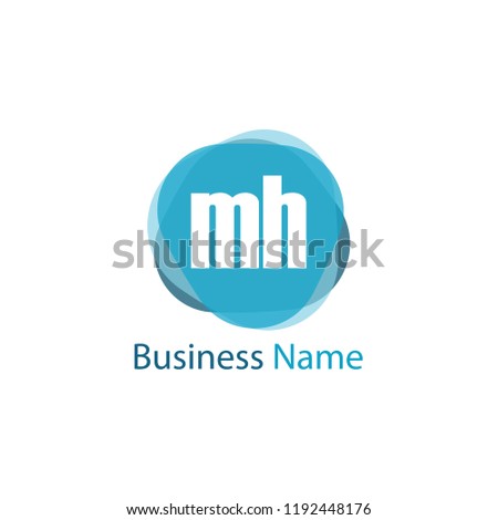 Initial Letter MH Logo Template Design