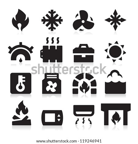 Heating icons Royalty-Free Stock Photo #119246941