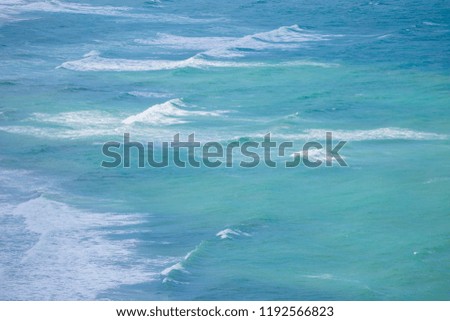 Small waves at sea from a height