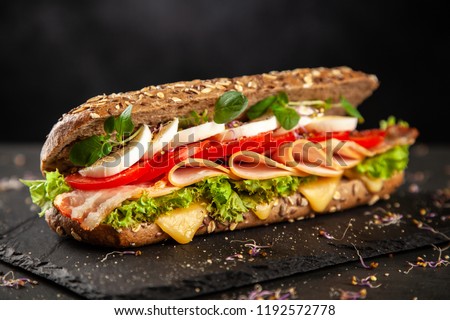 Classic BLT sandwiches Royalty-Free Stock Photo #1192572778