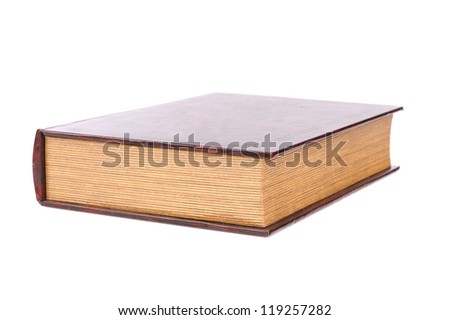 old book isolated over white background