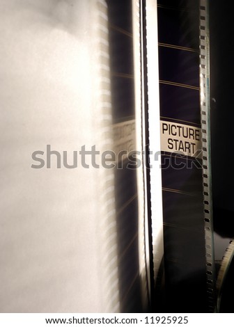 Picture start in a film negative