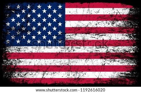 USA flag.American grunge flag.