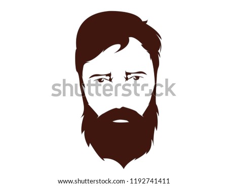 Man beard illustrated desogn