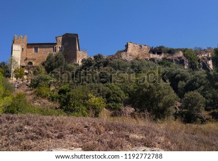 Castle of Castellbell in Barcelona province - Catalonia / Spain
