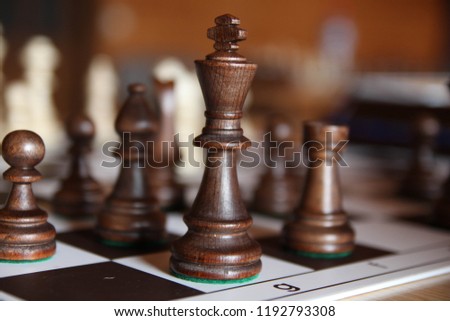 Game. Success. Sports. Chess financial business strategy concept. Chess board, Chess Pieces, Two Chess Teams
