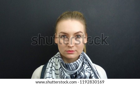 Beautiful woman with scarfs