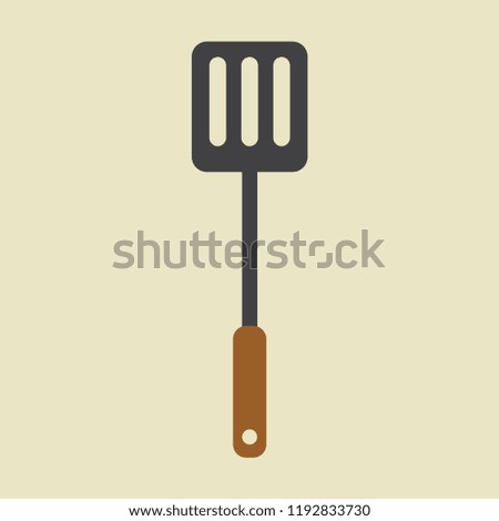Kitchen spatula. Kitchen element. Vector illustration. EPS 10.