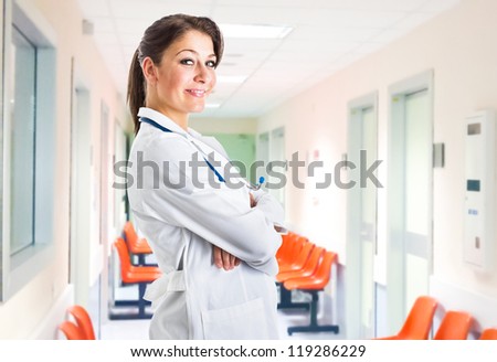 Portrait of a beautiful smiling doctor at work