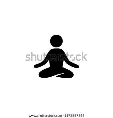 human yoga icon logo Royalty-Free Stock Photo #1192887565