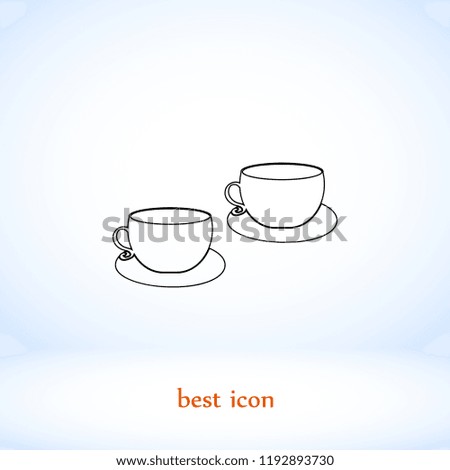 Coffee cup icon, Vector EPS 10 illustration style
