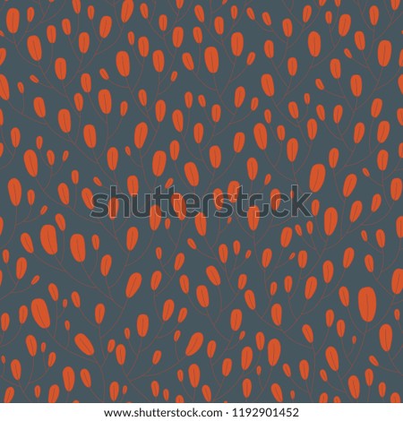 Seamless pattern vector with leaves. Floral ornament. Vector illustration