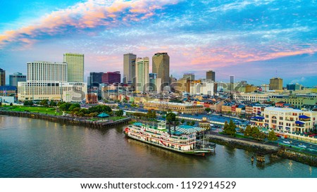 New Orleans, Louisiana, USA Downtown Skyline Aerial Royalty-Free Stock Photo #1192914529