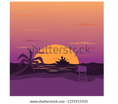 Beautiful Sunset In The Sea