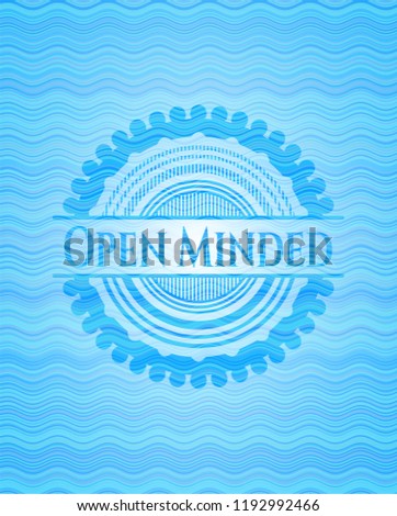 Open Minded water wave style emblem.