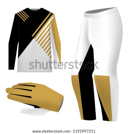 Templates jersey for mountain biking. Jersey for motocross, extreme cycling, downhill. Sublimation print. Sportswear kit design. Design for competition, team wearing. Vector illustration.