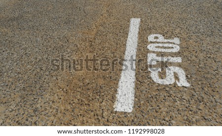 stop line on parking area