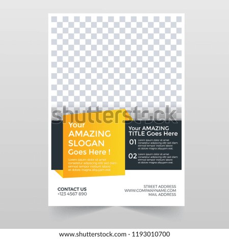 flyer brochure print template size A4 layout space for photo