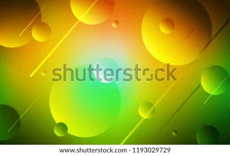 Dark Green, Yellow vector texture with disks. Beautiful colored illustration with blurred circles in nature style. Pattern can be used for beautiful websites.