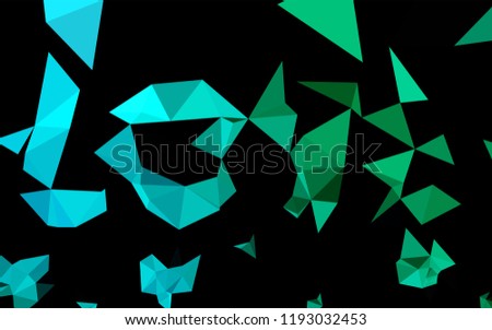 Light Blue, Green vector polygonal background. Glitter abstract illustration with an elegant design. A completely new design for your business.