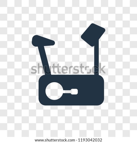 Stationary bike vector icon isolated on transparent background, Stationary bike transparency logo concept