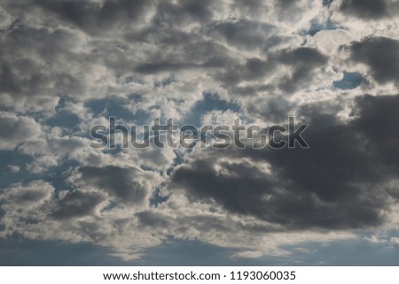 Dark clouds in the sky