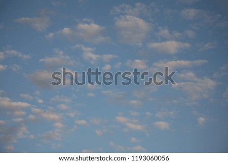 Beautiful sky and clouds in the evening