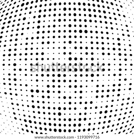 Halftone texture is black and white. Abstract monochrome background of dots. Vector pattern chaotic