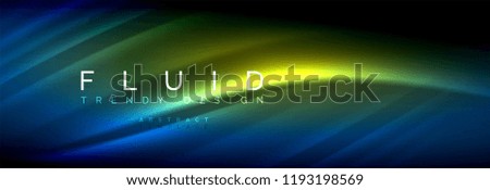 Neon glowing fluid wave lines, magic energy space light concept, abstract background wallpaper design, vector illustration