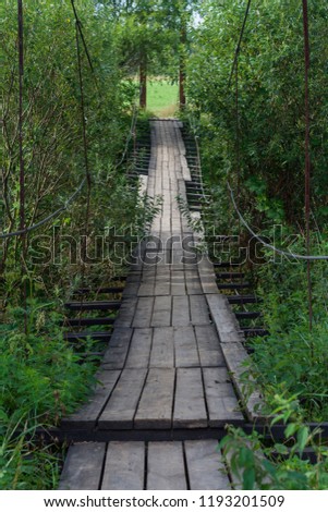 An old suspension bridge trains confidence and helps overcome fear.