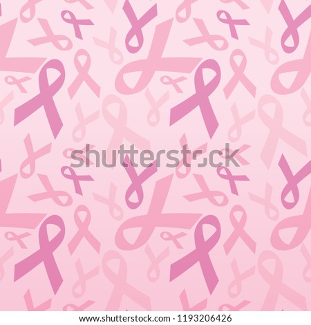 Pink ribbon pattern background supporting breast cancer awareness campaign in october