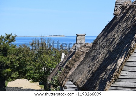 Plimoth Plantation Plymouth Massachusetts English Colonists Become Pilgrims Royalty-Free Stock Photo #1193266099
