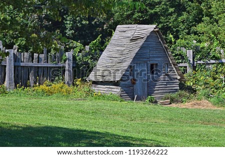 Plimoth Plantation Plymouth Massachusetts English Colonists Become Pilgrims Royalty-Free Stock Photo #1193266222