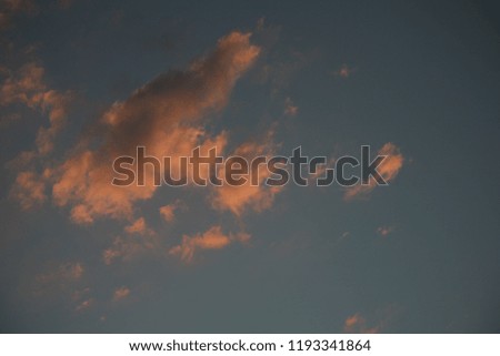 Beautiful views of the sky and clouds on the background of blue skies change their shape