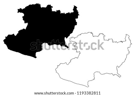 Michoacan (United Mexican States, Mexico, federal republic) map vector illustration, scribble sketch Free and Sovereign State of Michoacán de Ocampo map