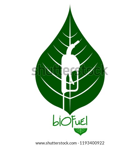 Green biofuel concept image. Vector illustration design