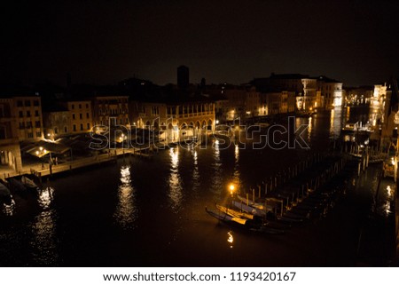 Canal Grande in Venice at night
