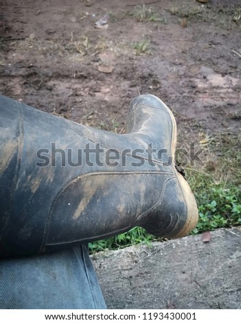 Boots of old farmers.