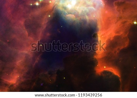 The Cone Nebula in outer space. Elements furnished by NASA.