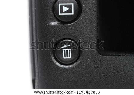 Closeup view of digital camera