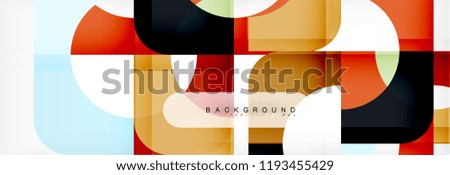 Colorful squares composition abstract banner. Vector illustration for business brochure or flyer, presentation and web design layout
