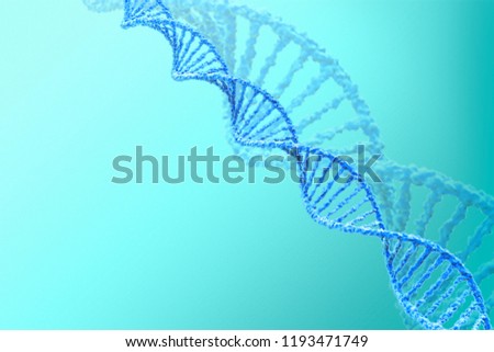 Science Molecular DNA Model Structure on light