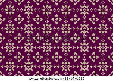 SONGKET BUNGA MELUR DESIGN. Songket design flowery motif design element in silver color. A Malay traditional embroidery fabric.