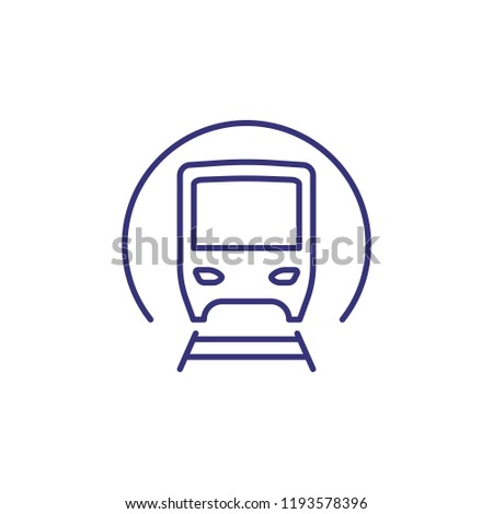 Subway train line icon. Tunnel, metro, station. Transport concept. Vector illustration can be used for topics like transportation, public transport, travel