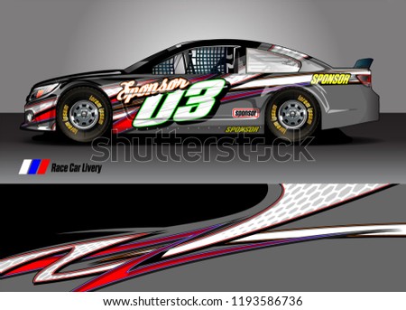 race car livery Graphic vector. abstract shape design for vehicle vinyl wrap background 