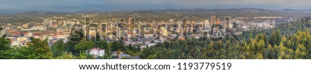 A Panorama of Portland, Oregon city center