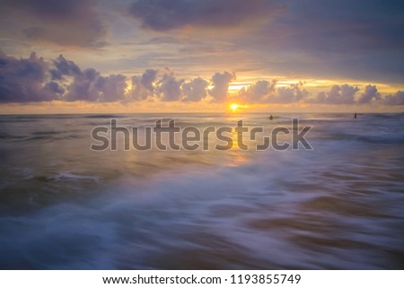sunset beach, sea
