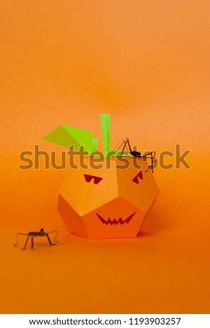Happy Halloween. Halloween decor made of paper