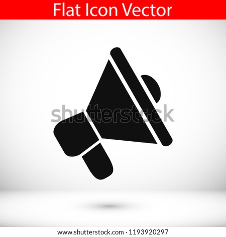 loudspeaker icon vector, stock vector illustration flat design style